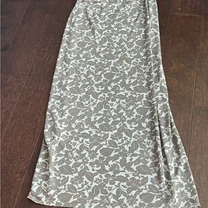 Floral Gray Maxi Skirt j crew small